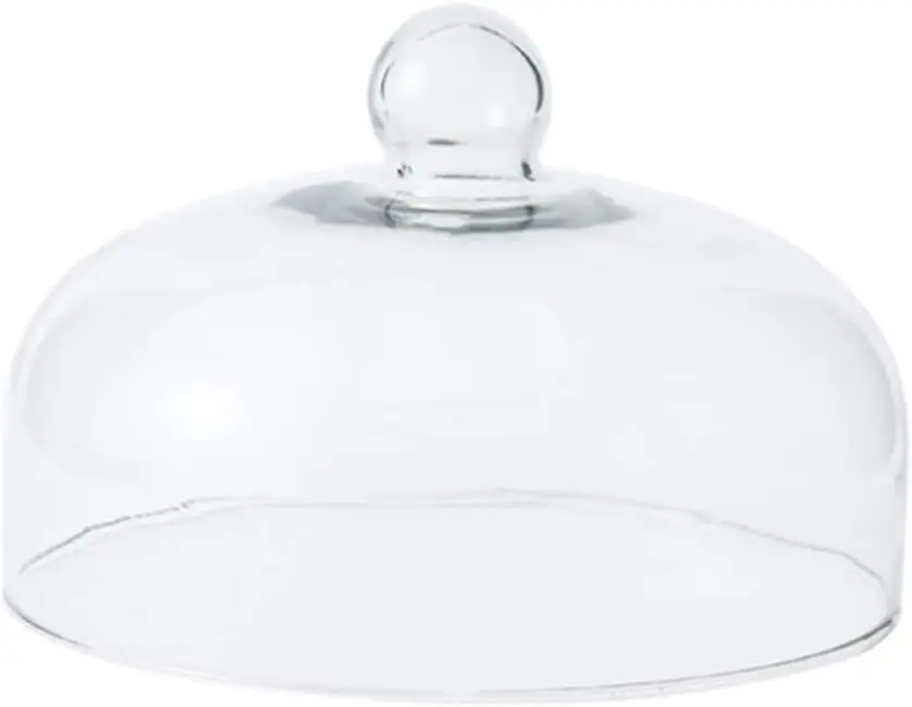 

9 Inch Clear lass Cake Dome, Home Kitchen Food Cover Pastry Display Stand Cheese Puddin Dome Cake Fresh Keepin Cov