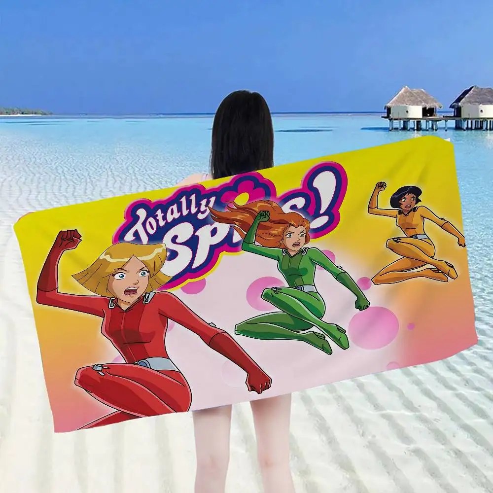 Cartoon T-Totally S-Spies Bath Towel Microfiber Soft Water Absorbing Breathable For Girl Kids Decorative Cartoon Beach Towel