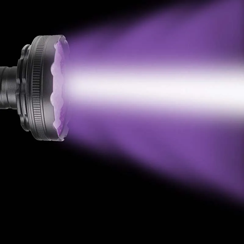 128 395NM UV LED Purple Light Ultraviolet Inspection Flashlight Waterproof Multifunctional Fluorescent Detector Portable Torch