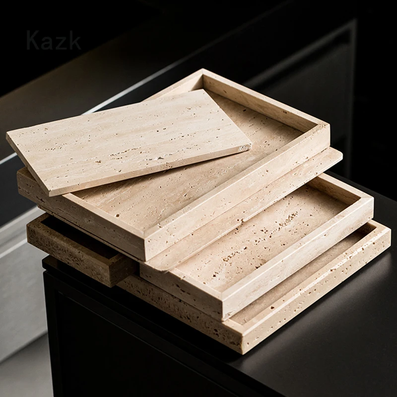 

Поднос для хранения натуральных пещерных камней, высококачественное украшение для ванной комнаты отеля, подносы для дома, гостиной, декоративный кухонный органайзер, поднос