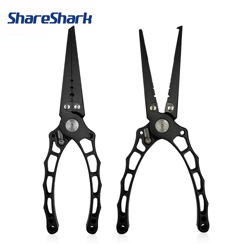 ShareShark Multifunctional Fishing Pliers Stainless Steel Corrosion-Resistant with Hook Opener And Line Cutter Features