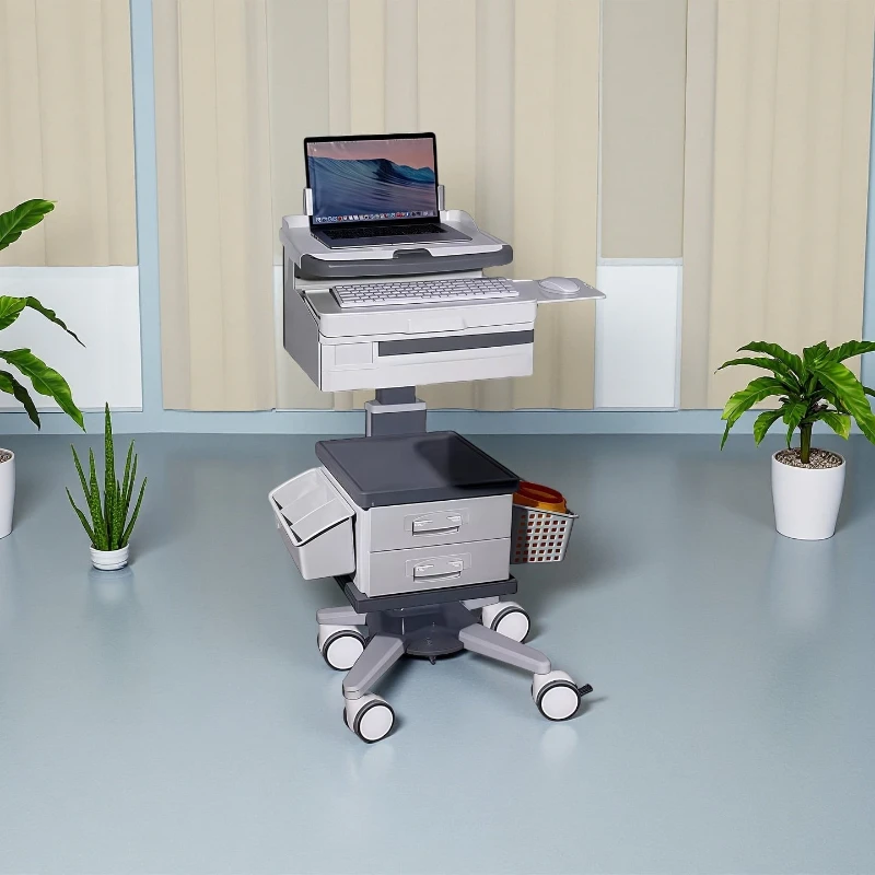 

Laptop Mobile Check-in Vehicle Medical Trolley Hospital Care Trolley Carrello Portaoggetti Commercial Furniture