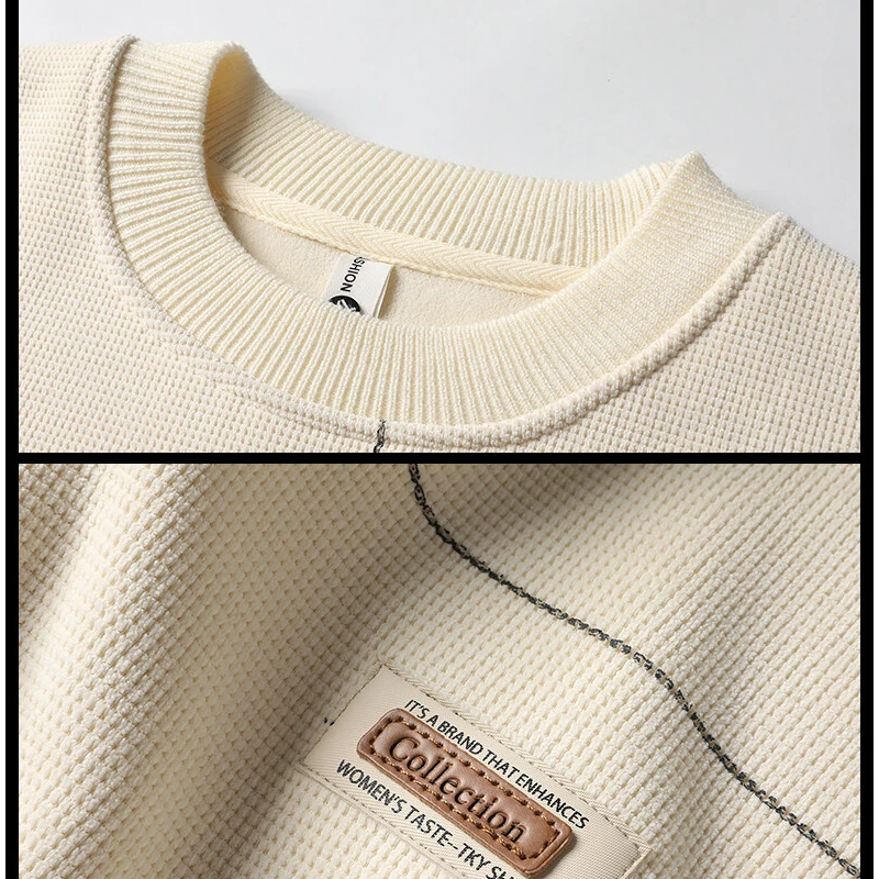 Men's Clothing Male Spring Pullovers Autumn Sweater For Men Men's Sweat-shirt Casual Streetwear Knit Fashion Hombre Warm Solid