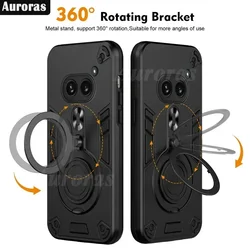 Shockproof Armor Case for Nothing Phone 2 2A Silicone+PC Ring Stand Phone Back Cover for Nothing Phone 2A Plus