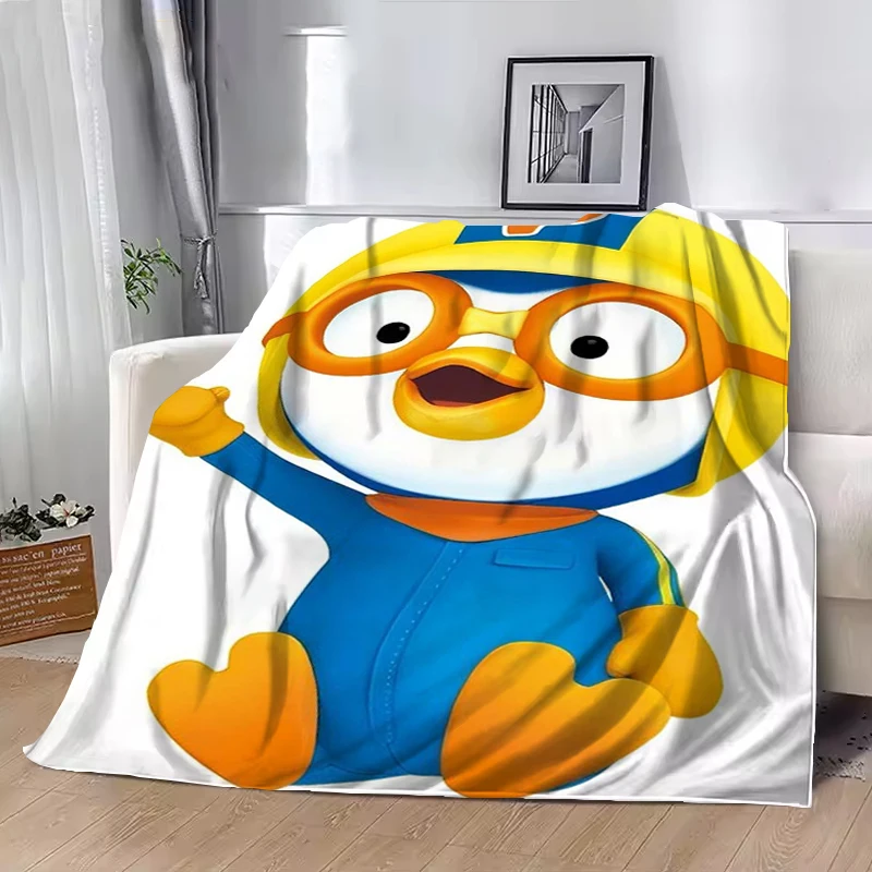 

Cartoon Cute P-Pororos-S Penguin Blanket Bed Throw Blankets on Offer Catnap Sofa Quilt Camping Chair Soft Plaid With Print Downy