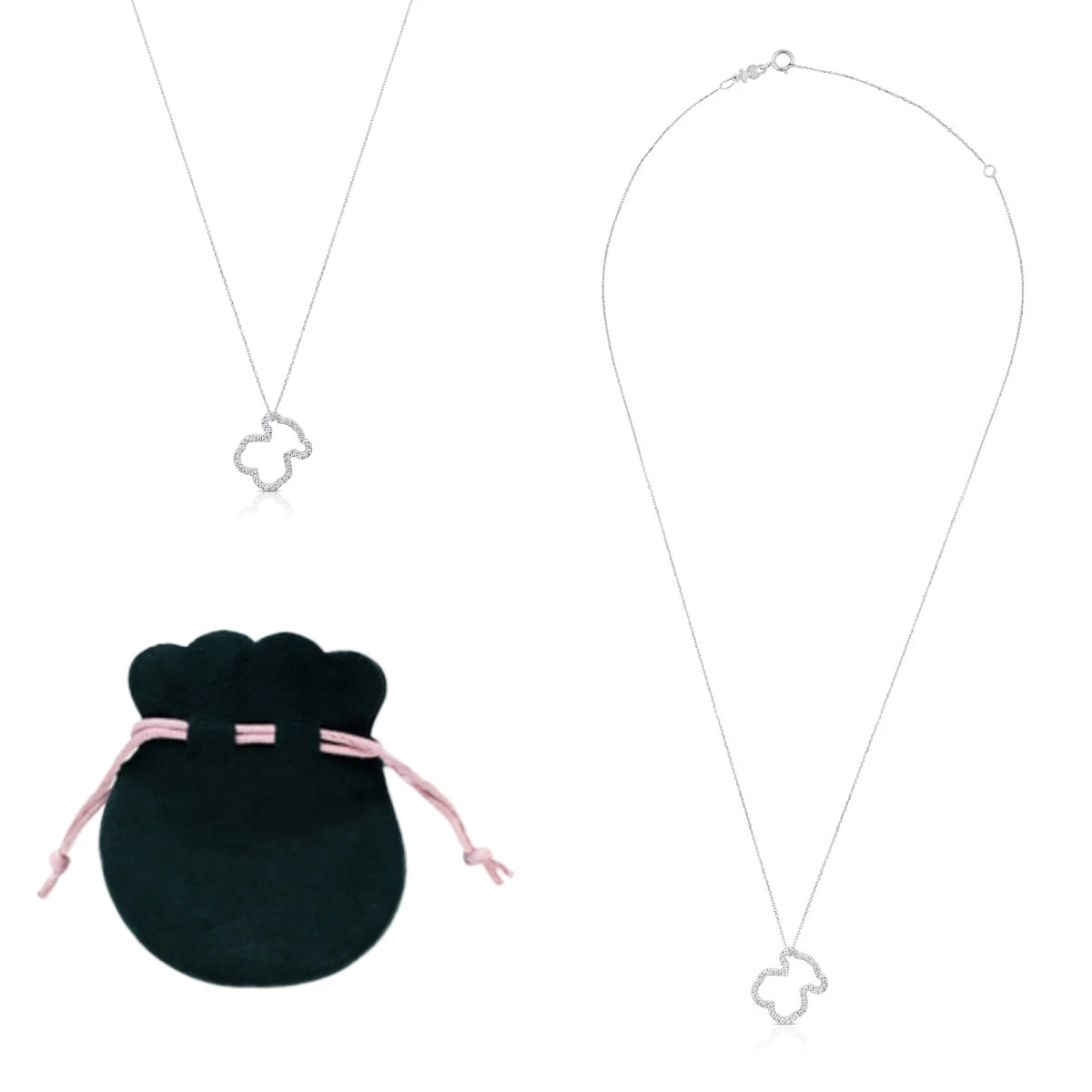 

Oval Gem Inlaid S925 Silver Necklace Light Luxury Elegant Female Dress Matching