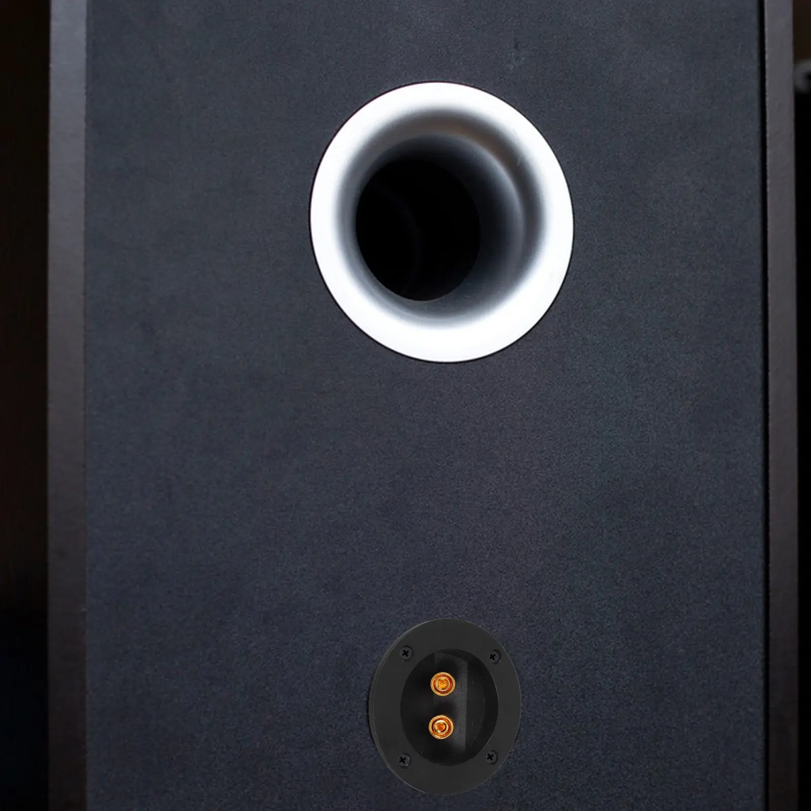 Pure Copper Round Speaker Terminal Box 62Mm Diameter Press-Fit Binding Posts for Audio Systems Speaker Junction Box