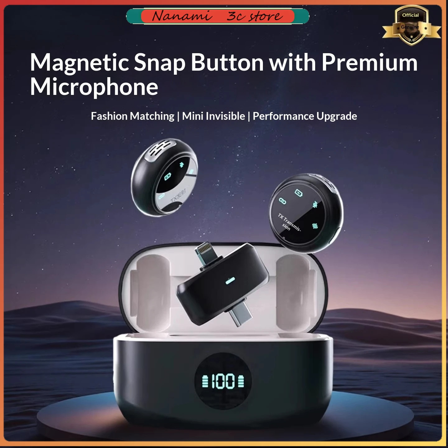 nouveau-microphone-sans-fil-mk50-live-micro-cravate-avec-clip-magnetique-360-°-capture-sonore-reduction-du-bruit-d'enregistrement
