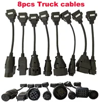 Juego Completo de 8 Cables OBD2 para Camiones, Cable de Diagnóstico OBD para Camiones Delphi DS150 DS150E TCS CDP Multidiag MAN OBD2 Renault