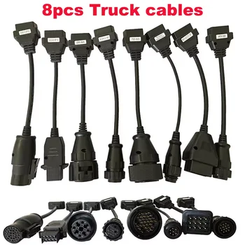 Full Set 8pcs Truck obd2 cables Diagnostic obd truck Cable For Delphi DS150 DS150E TCS CDP Multidiag MAN OBD2 Renault Tool