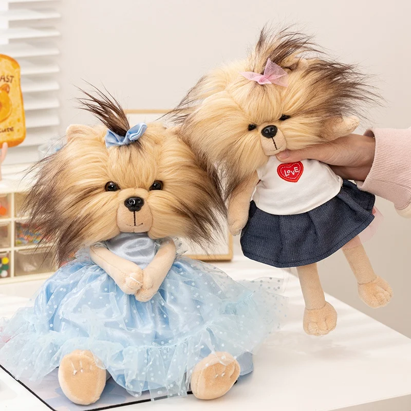 28/35cm Kawaii Creative Poodles Plush Doll Dress Skirts Gentlemen Suits Lion Stuffed Animal Home Decor Gift For Children