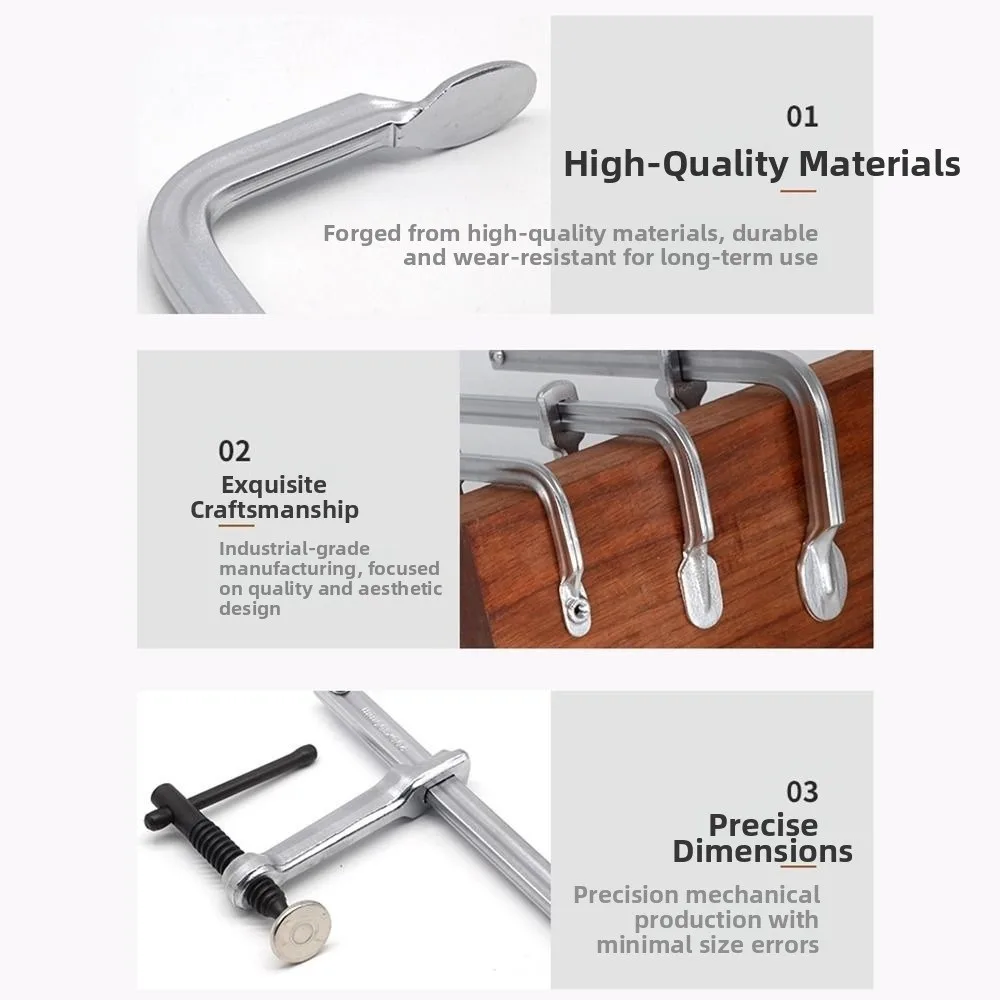Durable Heavy Duty F Clamp High Strength DIY Bar Clip Clamp Wood Clamping Hand Tool