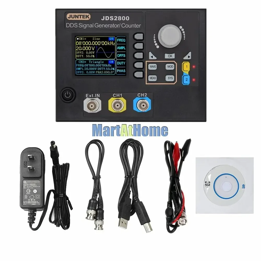 Imagem -05 - Controle Digital Dual-channel Dds Função Gerador de Sinal Medidor de Freqüência Arbitrária Jds2800 15mhz60mhz