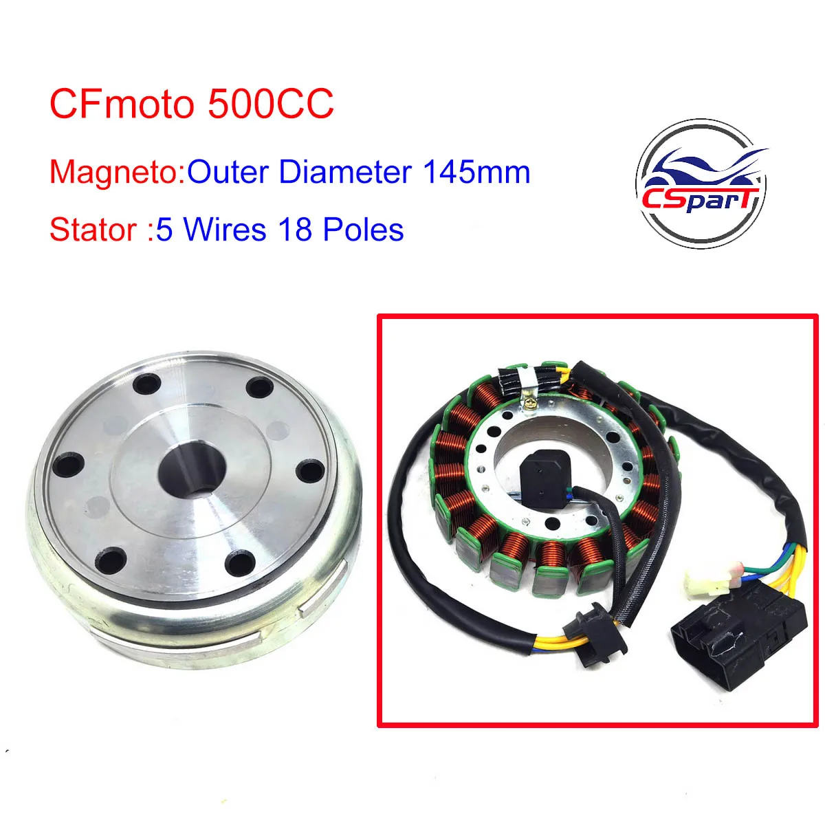 Estator de 5 cables para CFmoto CF moto, bobina de Magneto de 12V, 500, 600, 600CC, 500CC, CF500, CF188, CF600, CF196, UTV, ATV, SSV, 0180-032000