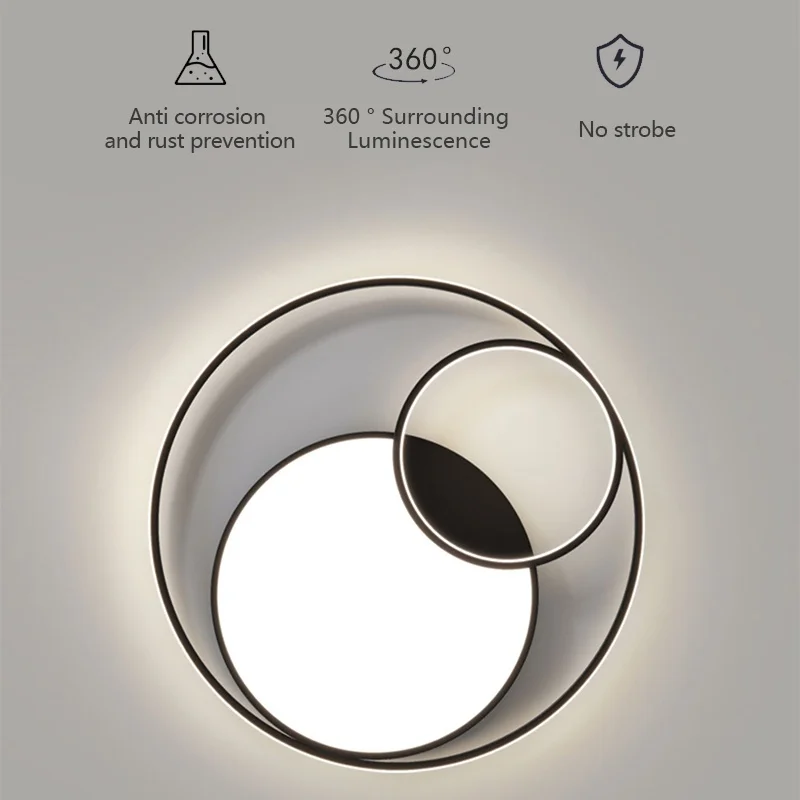 الشمال حجم كبير LED ضوء السقف غرفة المعيشة غرفة نوم المطبخ الحمام غرفة الطعام المنزل إضاءة ديكوريّة يعتم ضوء السقف