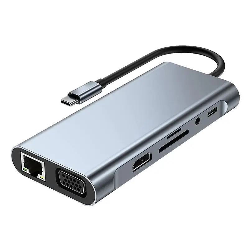 aee9-1-ピース-sd-tf-カードリーダー、4k-対応、vga、usb-30-ポート、タイプ-c-pd、rj45-イーサネット付き