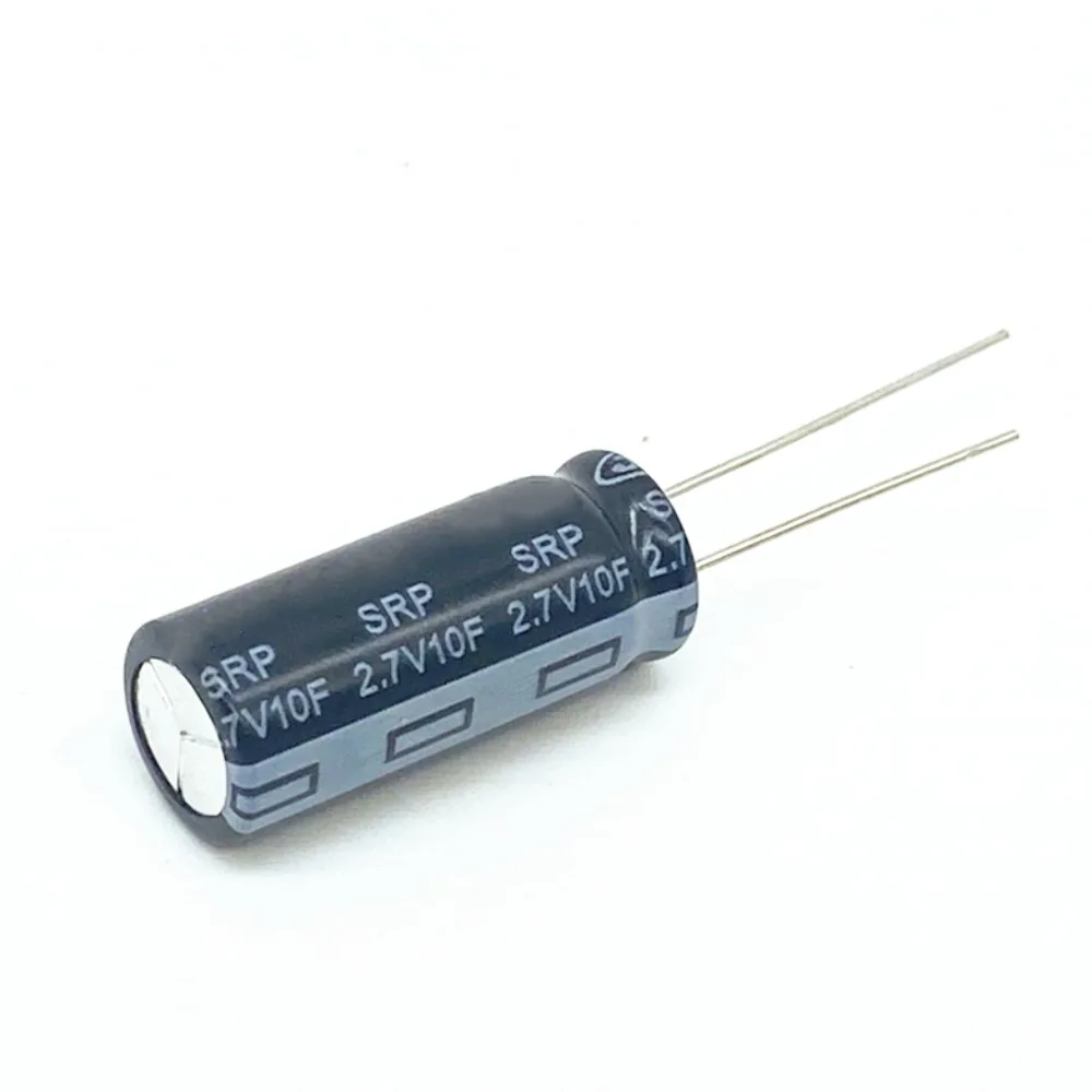 5Pcs 2.7V 10F Cylindrical Ultra Super Farad Capacitor High Power Supercap 10x25mm