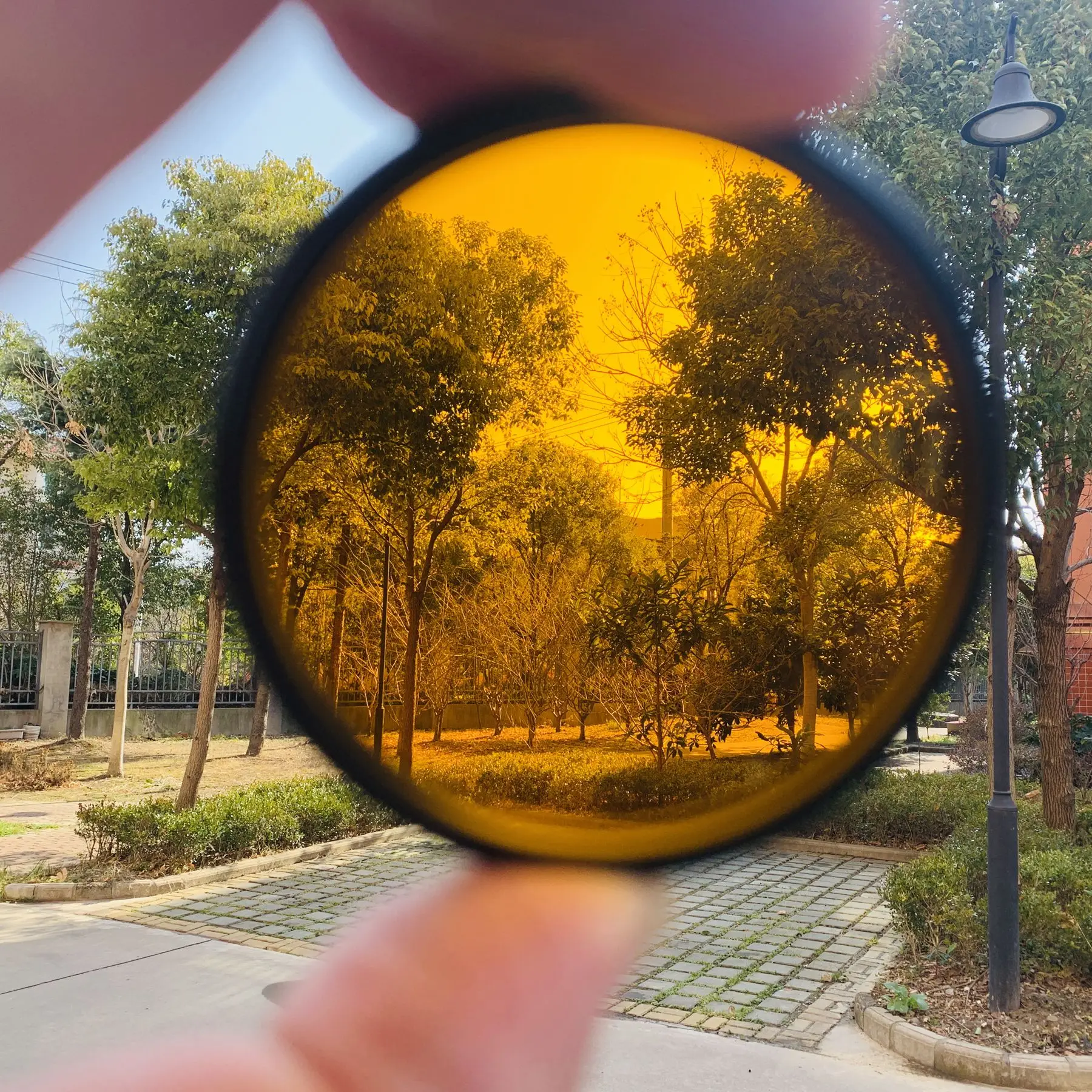 Round Shape 550nm Light Orange Color IR Infrared Long Pass Filter Glass CB550 For Camera Photography