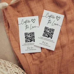 Personalized Wedding Photo Card Capture The Love QR Code Wedding Invitations Thank You Card Minimalist Party Decor Menu Place
