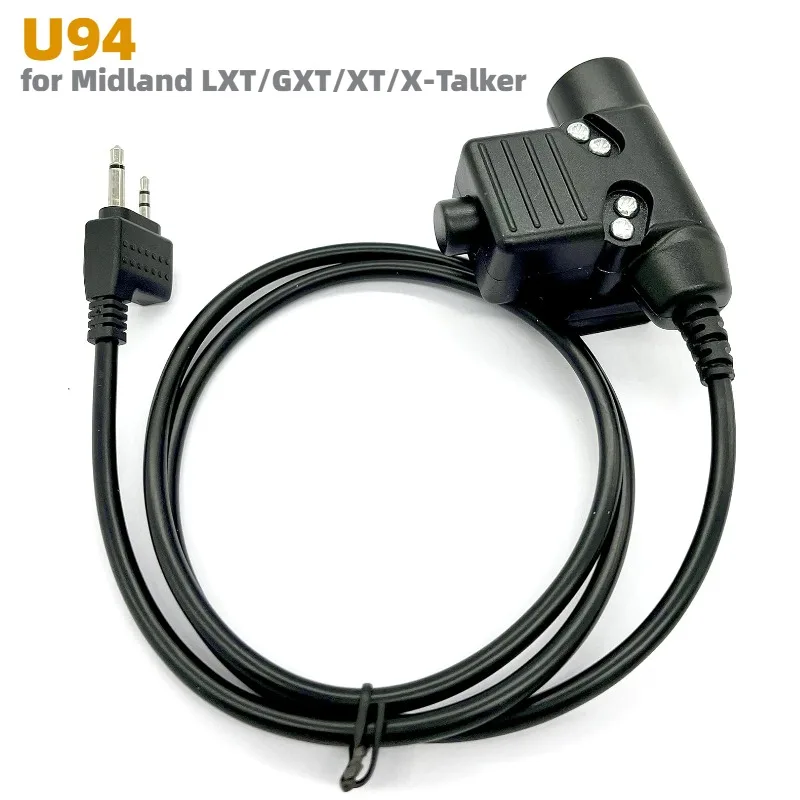 Тактический адаптер PTT U94 (Push-to-Talk) для радиостанций Midland серий LXT/GXT/XT/X-Talker, LXT500VP3, LXT600VP3, GXT1000