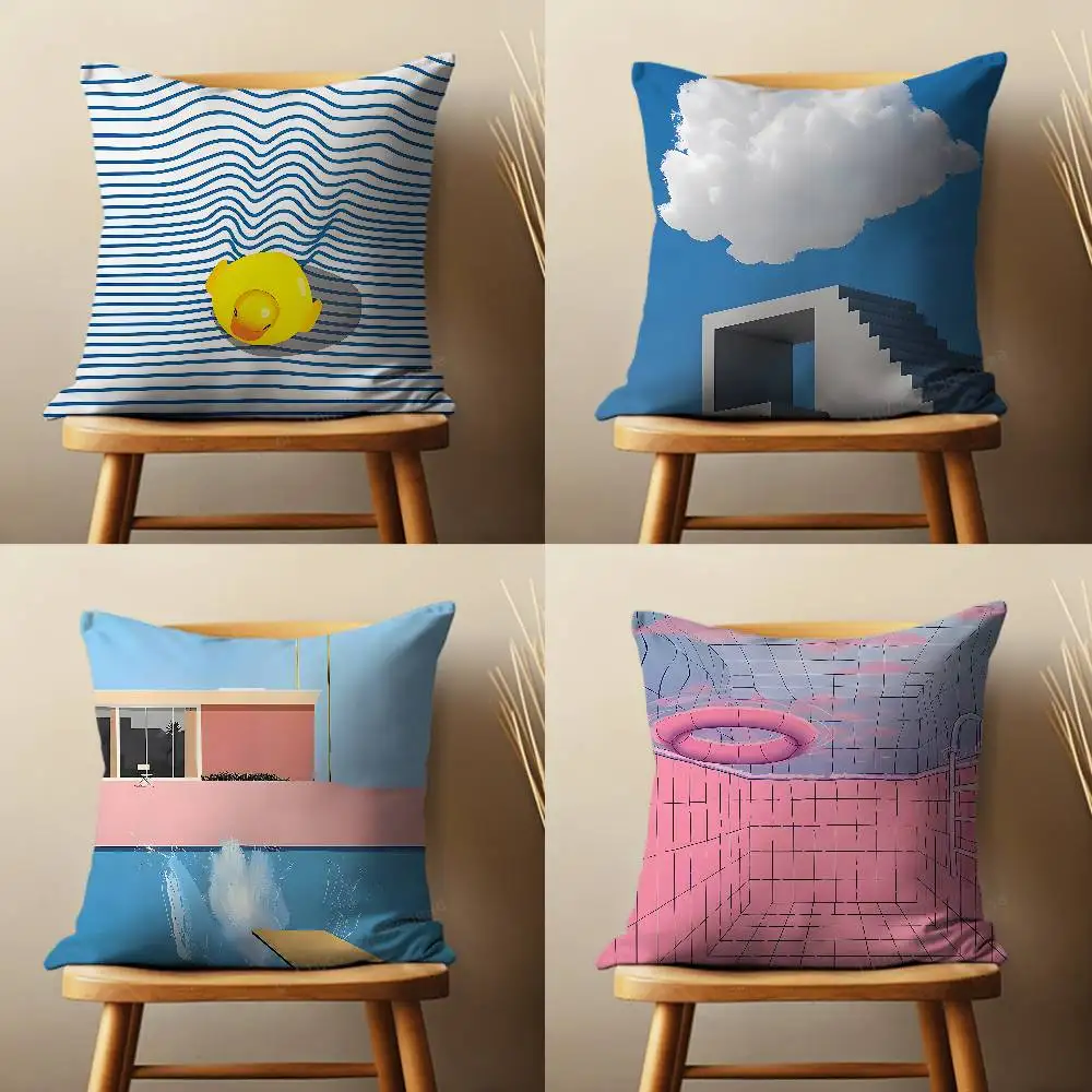 

Art D-David H-HocKney Throw Pillow Case For 45x45cm,55x55cm,30x30cm For Home Bedroom Decoration And Protector