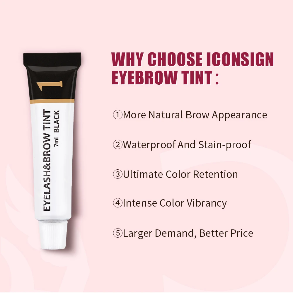 ICONSIGN Eyelash Eyebrow Dye Tint Kit Mascara Lift Tinting Tattoo Eyes Makeup Tools Keep 60 To 80 Days