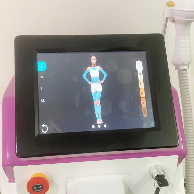 전문 808 다이오드 레이저 영구 제모기, 3 파장 레이저, 808nm, 755nm, 1064nm, 새 버전