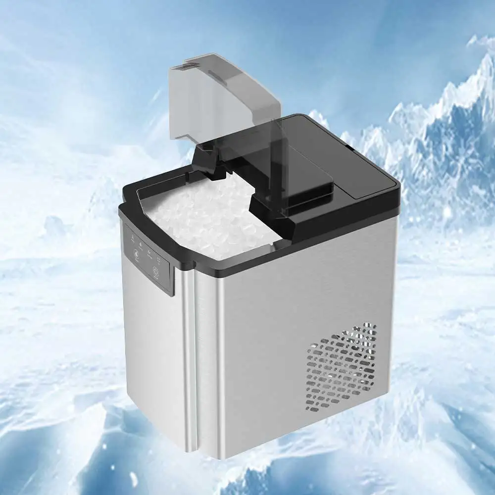 

ASAS Quality Countertop Nugget Ice Makers Portable Making Machines Mini Compact Self-Cleaning Home 12v Automatic Small