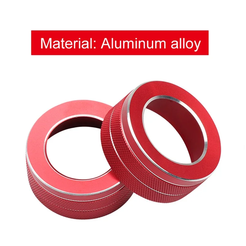 Car Air Condition Switch Knob Ring Cover Decoration For Toyota RAV4 XA50 2019 2020 2021 2022 2023 2024 RAV 4 Hybrid Accessories