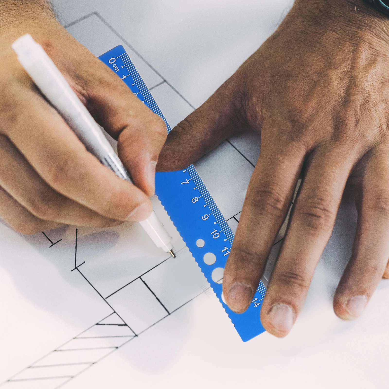 1 مجموعة طالب حاكم مجموعة سبائك الألومنيوم الدقة مستقيم الثلاثي المنقلة الرياضيات الهندسة صياغة أدوات لمكتب المدرسة #1