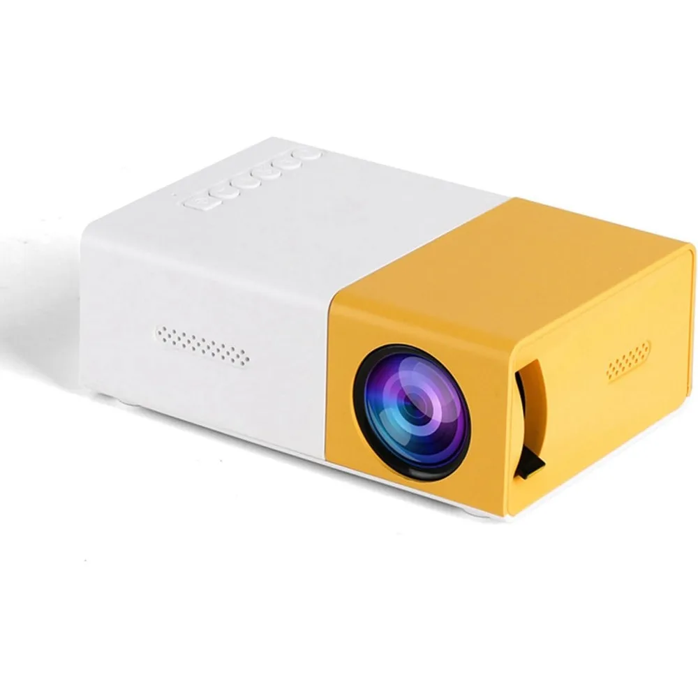 YG300 Mini Projector, Full HD 1080P Home Theater LCD Video Projector, AV, VGA, USB, Smartphone, Laptop, Game Machine, TV Box