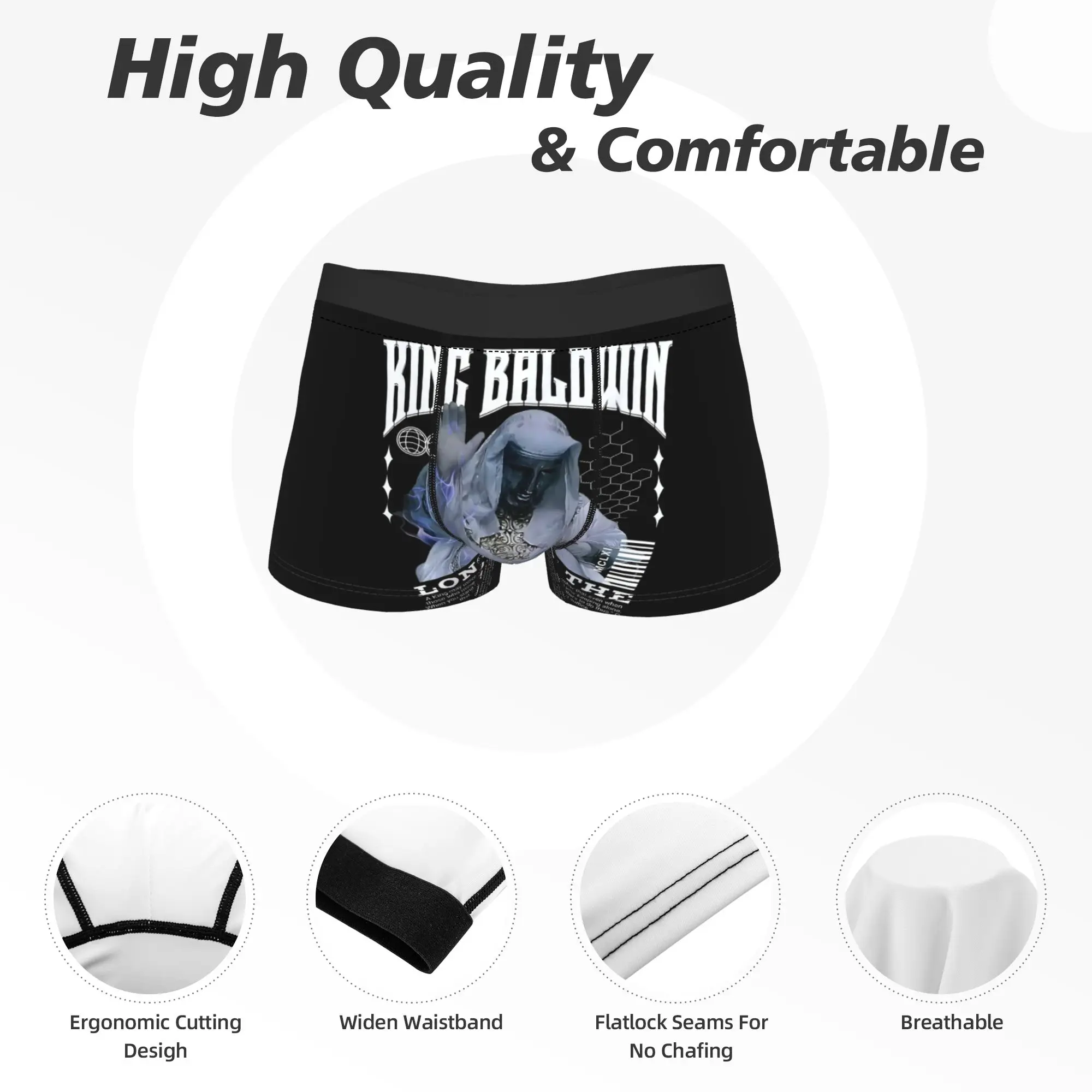 ملابس داخلية King Baldwin IV للرجال سراويل داخلية قصيرة مضحكة من Trenky مخصصة يمكنك صنعها بنفسك مقاس كبير