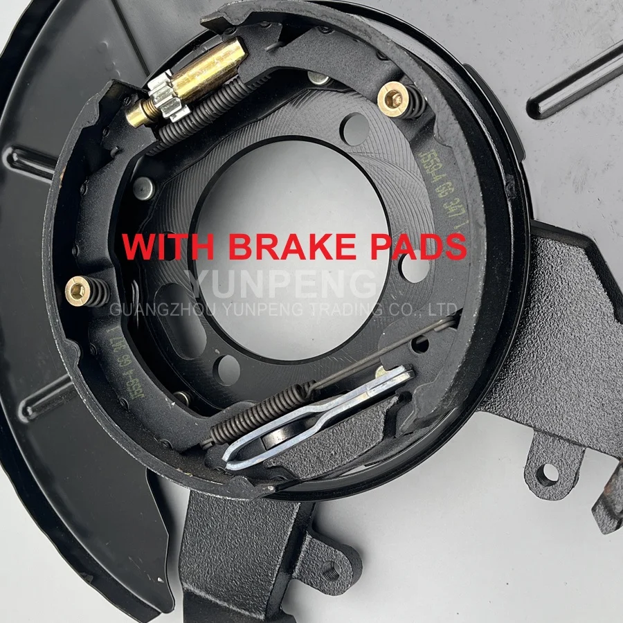 5073640AA Brake Adapter Dust Shield With Brake Pads for 01-10 Chrysler Caravan/Voyager Caravan Town & Country Voyager 05073640AA