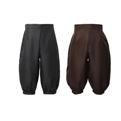 Pantalones de disfraz de pirata para hombres adultos, pantalones de Cosplay medievales e históricos