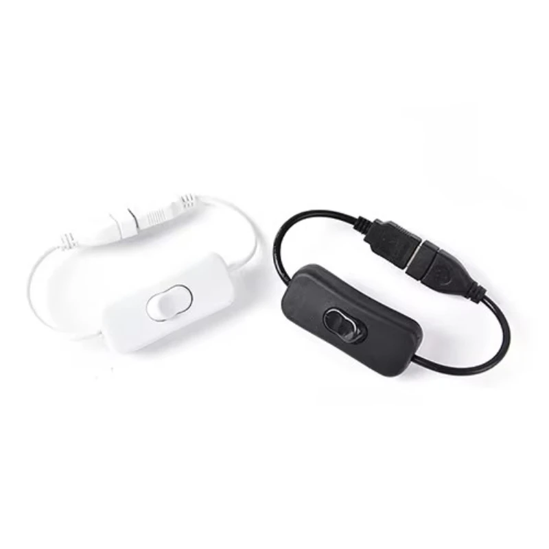 1-4pcs 28cm USB Cable with Switch ON/OFF Cable Extension Toggle for USB LED String USB Gadget USB Power Supply Device Tools