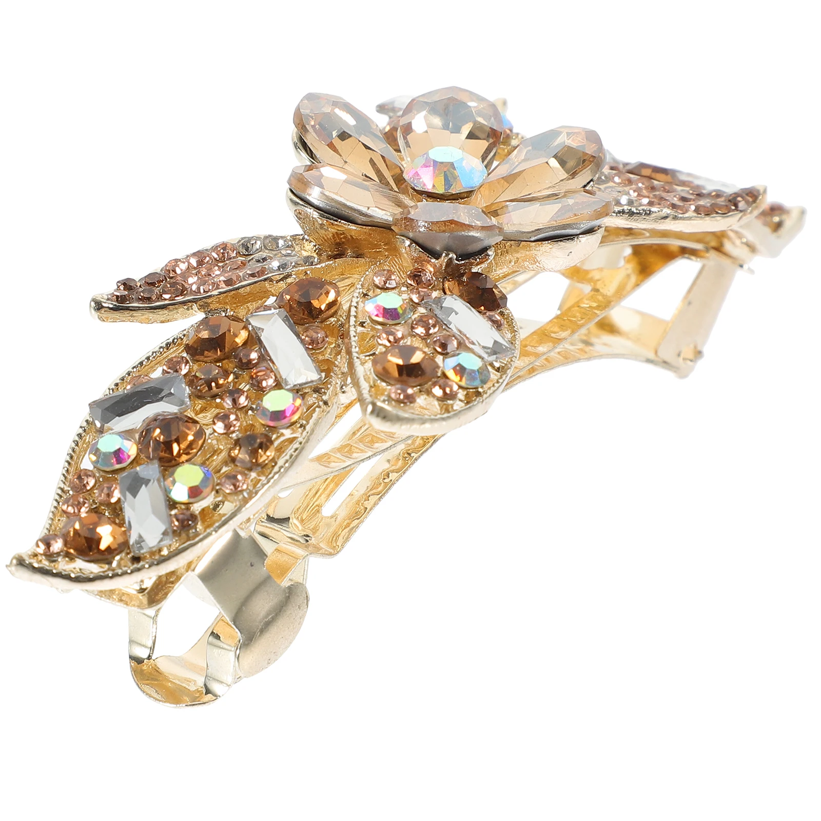 

Rhinestone Spring Purple Accessories Shiny Comfortable Women Barrettes Thick Fine Hair Clips For Thick Hair Bun Holder