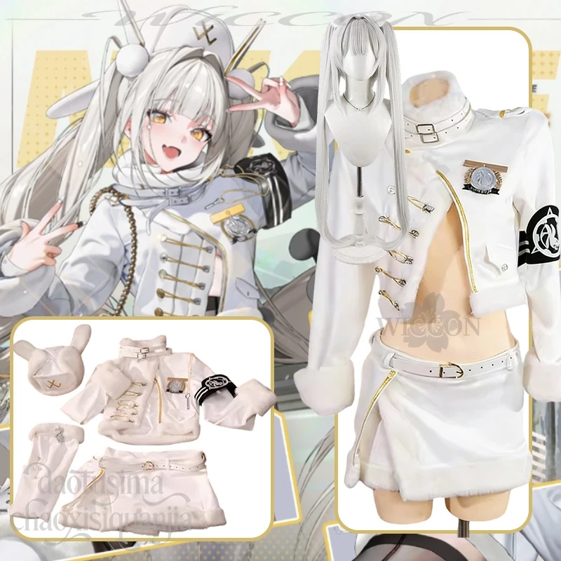 

Blanc Fortune Express New Skin Cosplay Wuthering Waves Furry Short Coat Bikini Mini Skirt Anime Game Outfit