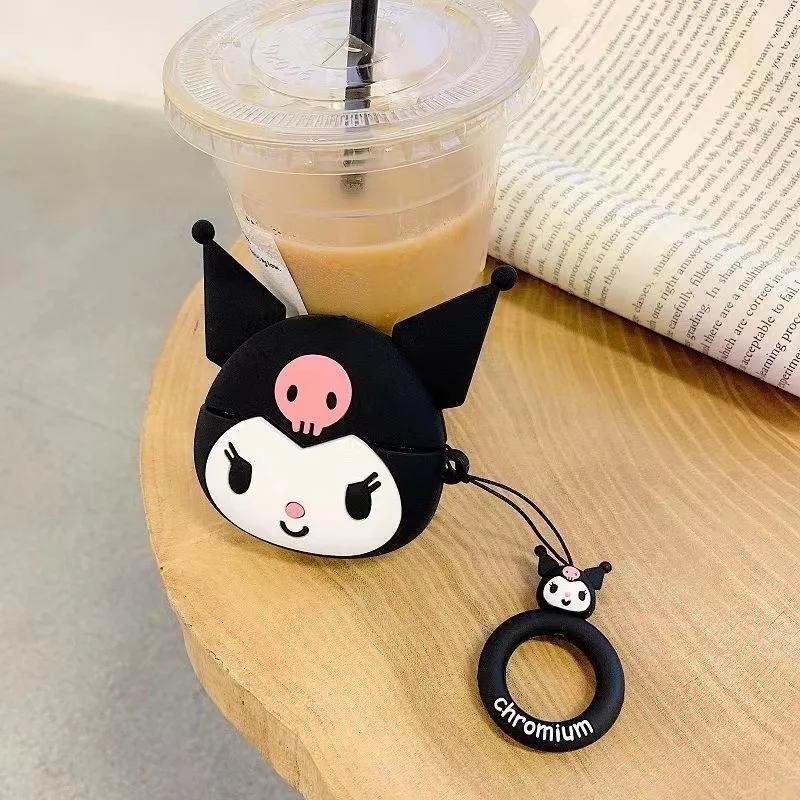 For Airpods 4 Case 2024,Kuromi Black Protective Earphone Silicone Cover For Airpod 4 Case For Kids Lovers/Airpods Pro 2 Case