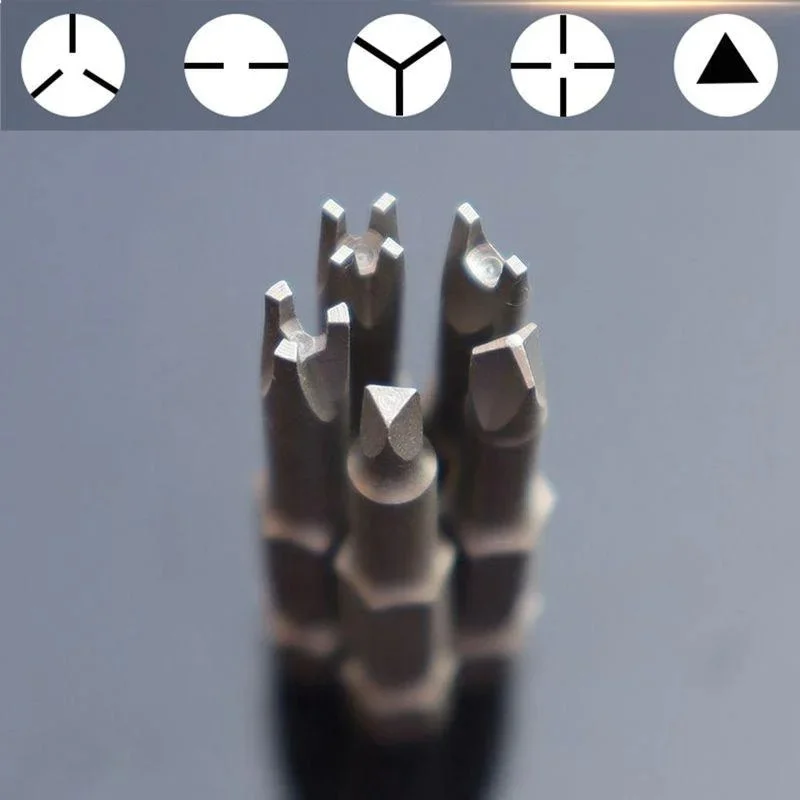 50mm U-shaped Y-Type Triangle Inner Cross Three Points Screwdriver Bit Tool 5Pcs Special shaped Screwdriver Set