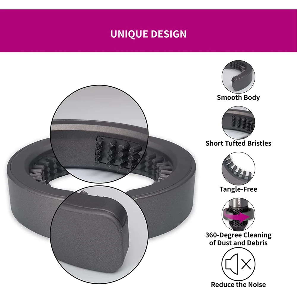 LLXA 2 ชิ้นแปรงทําความสะอาดกรองสําหรับ Dyson Airwrap Styler HS01 HS05 กรองแปรงทําความสะอาดสิ่งที่แนบมา