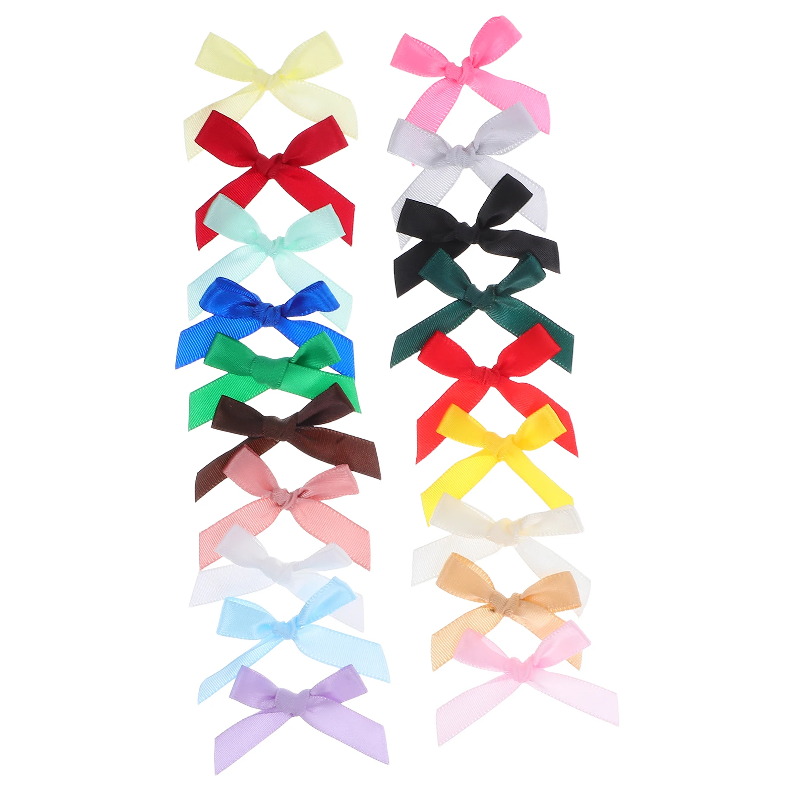 

300pcs Ribbon Bows Mini Size Vibrant Colors Craft Supplies Hair Accessories Girls Present Wrapping Decorations Small Bows