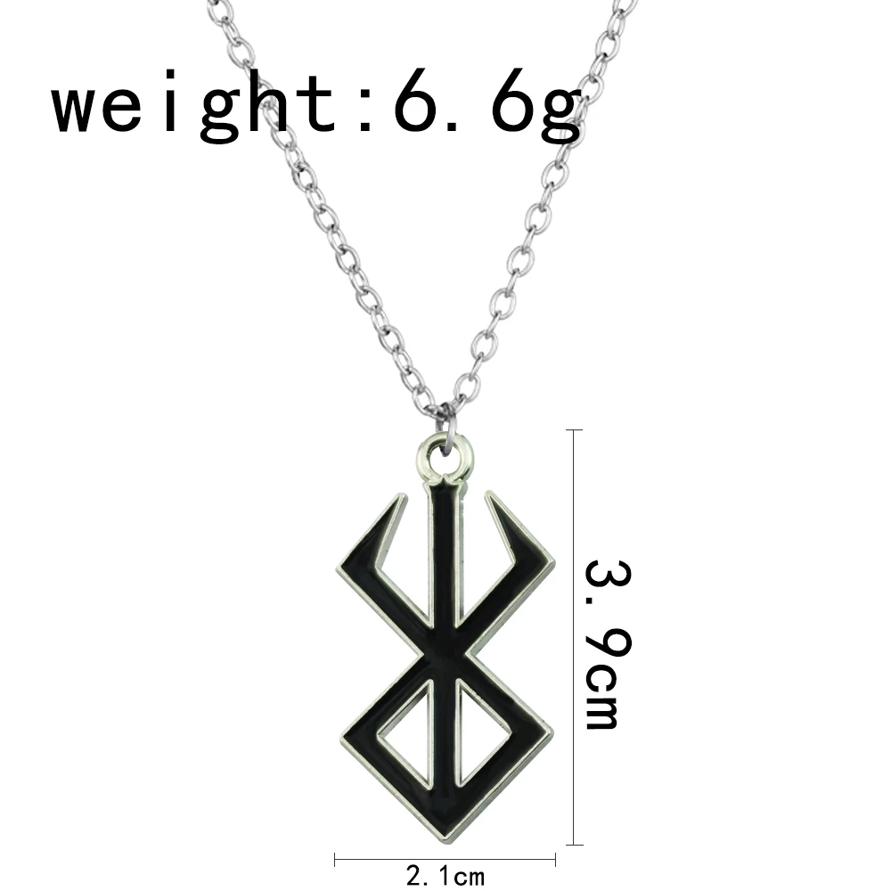 HOT Anime Berserk Symbol Logo Halskette Trendige Mode Guts Schwert Logo Anhänger Cosplay Schmuck Dekoration Halskette Requisiten Geschenke – Detail 1