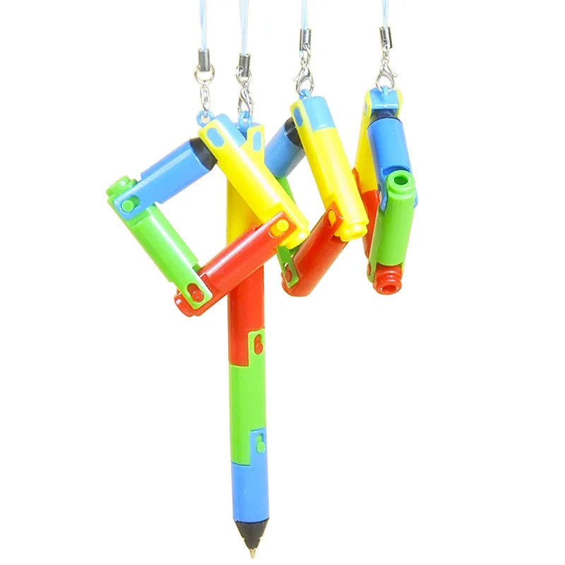

100pcs Creative stationery Cute folding pen Fresh and simple flexible ballpoint pen Student prizes small gift