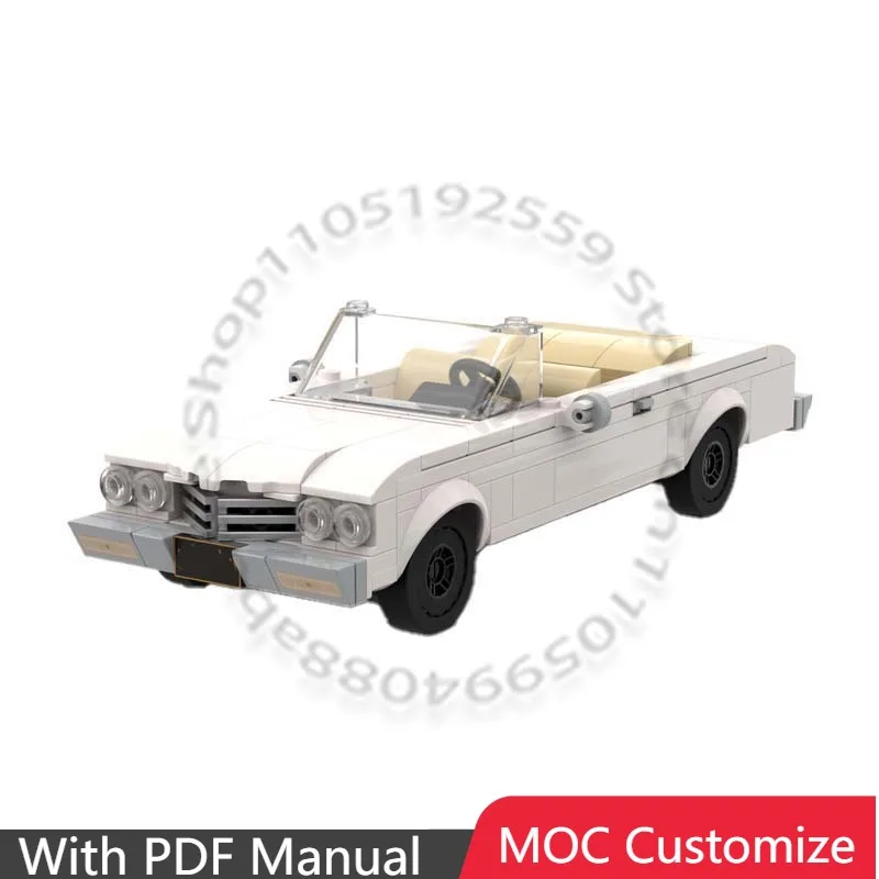 221 pièces Supercar 1965 Skylark Cabriolet 'Le Magnifique' MOC Blocs de construction modulaires personnalisables Jouet DIY populaire Cadeau d'anniversaire