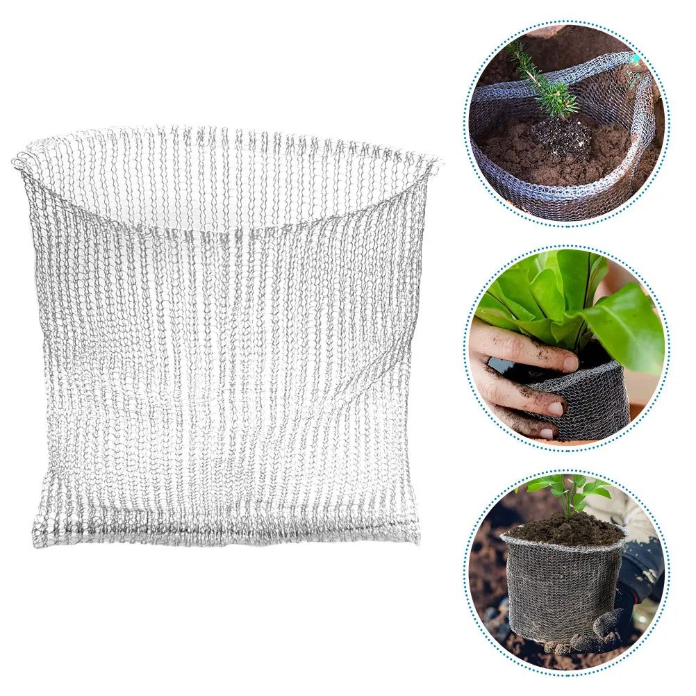 

Plants Root Protective Mesh Bag Stainless Steel Garden Mesh Bag Durable Root Barrier Preventing Mouse Rodent for Outdoor Plants