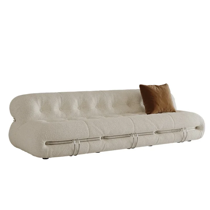 

Living Room Small Apartment Modern Silent Style Hippo Steel Tooth Sofa Leisure Combination
