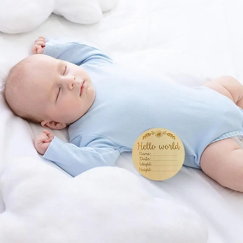 Announcement Sign Keepsake Birth Name Announcement Sign In Wood Photography Props Keeping The Child Mmoment For Living Room