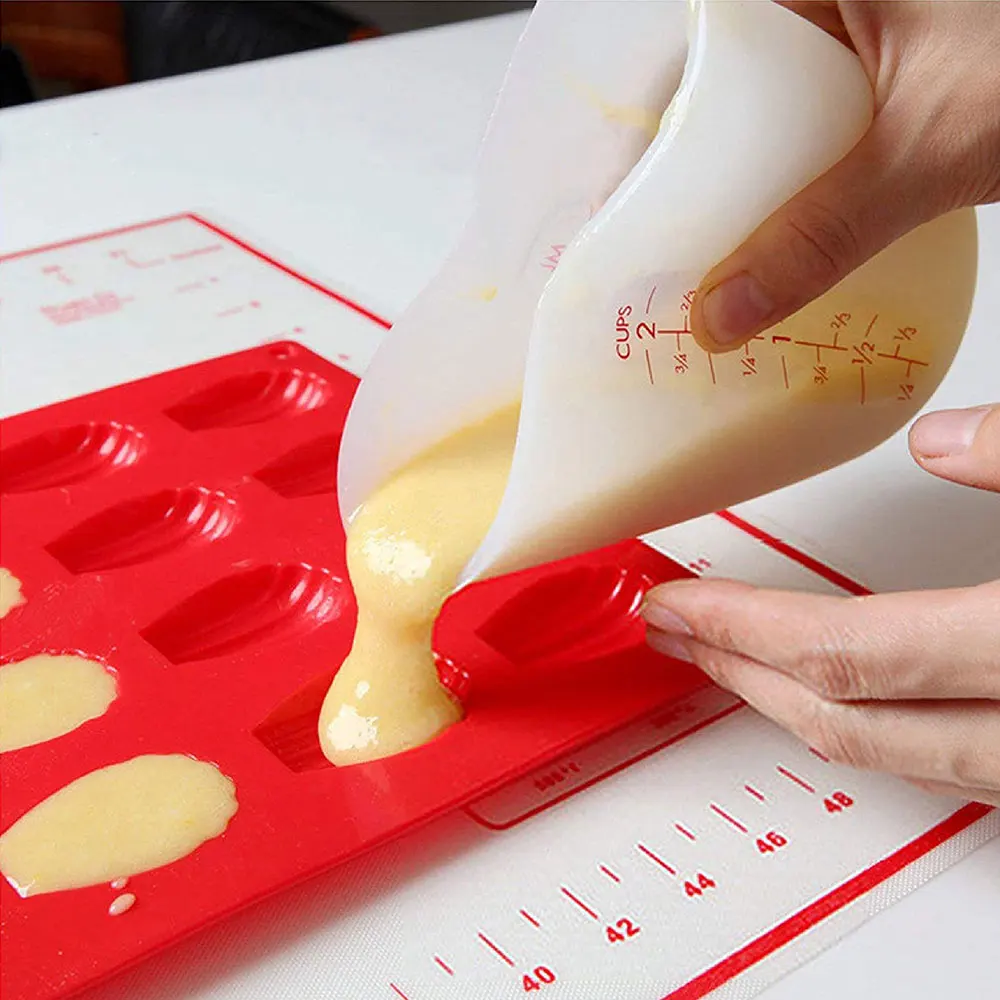 JCD Silicone Measuring Cup Double Scale Food Grade Durable Non-stick DIY Cake Epoxy Resin Jewelry Making Kitchen Baking Tools view 4