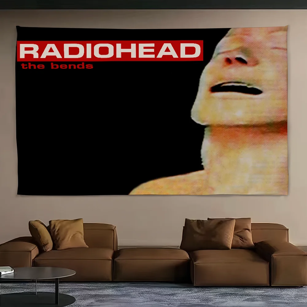بارد Radiohead الفرقة نسيج خلفية معلقة القماش غرفة نوم نسيج غرفة ديكور الجمالية نسيج الجدار شنقا #3