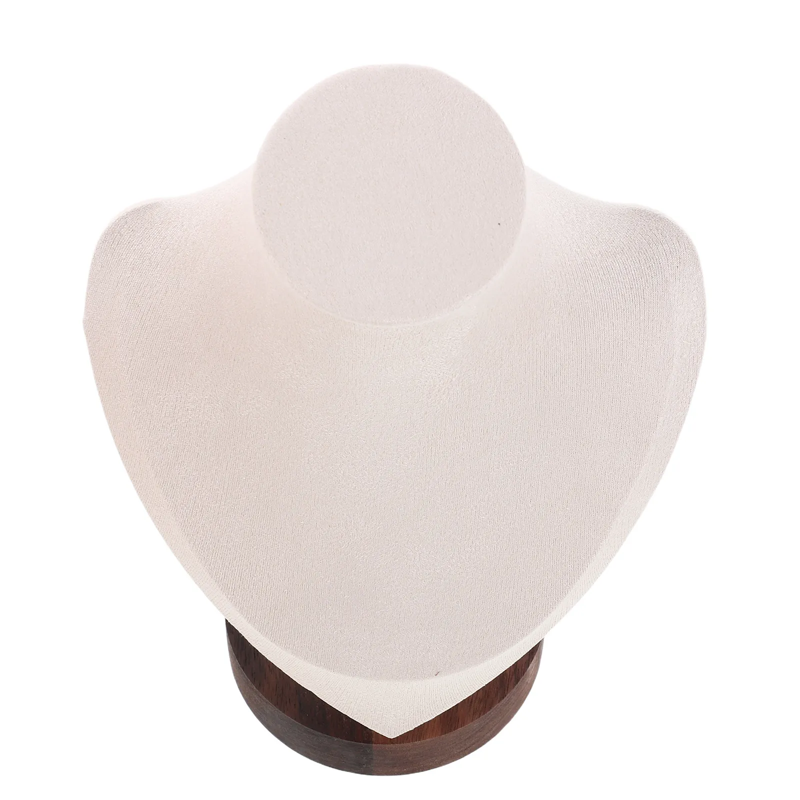 

Walnut Wood Necklace Display Stand Mannequin Bust Jewelry Holder for Retail Store Window Countertop Display Elegant Scratchproof